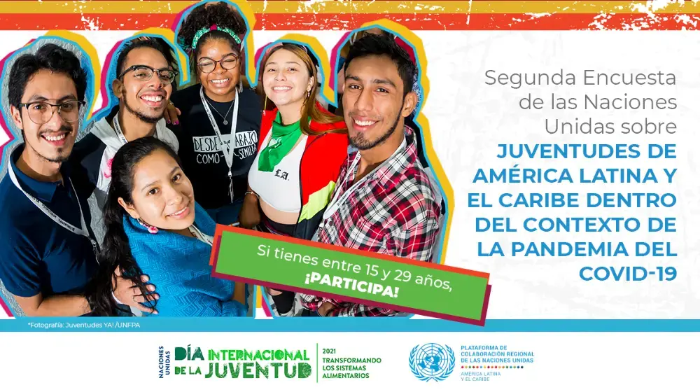 Organización de las Naciones Unidas Lanza Segunda Encuesta Dirigida a Jóvenes de América Latina y el Caribe en el Contexto de la Pandemia de COVID-19