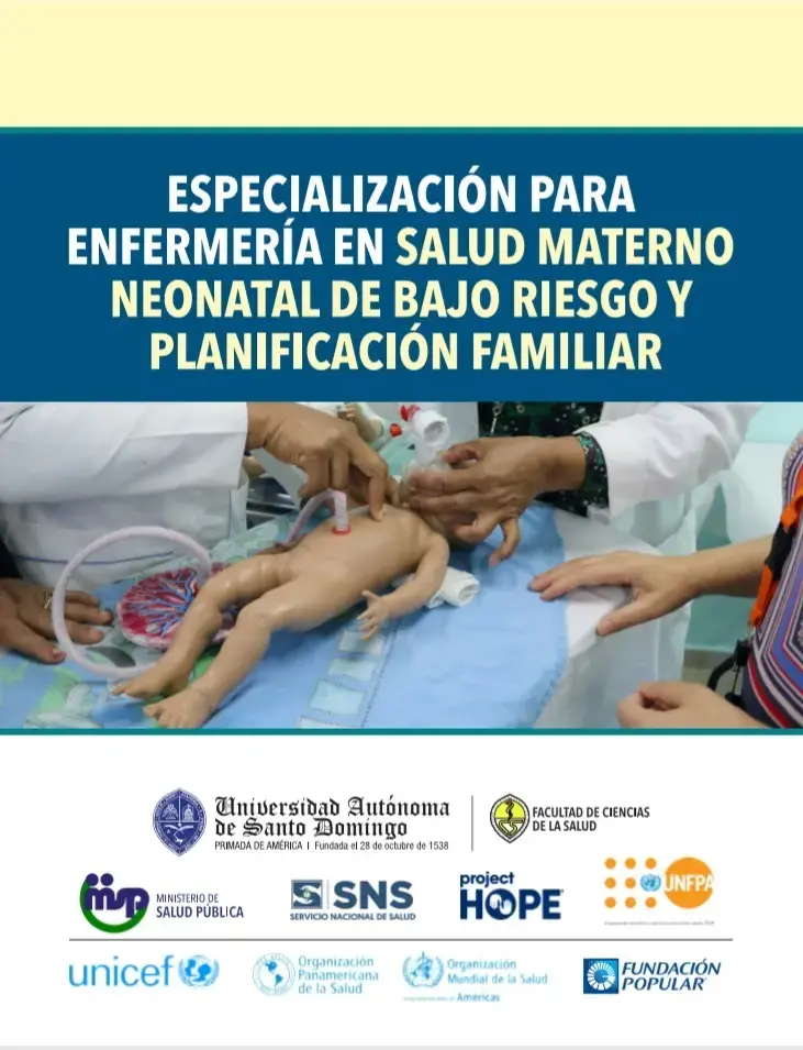 Hoja Informativa de la Especialización para Enfermería en Salud Materno Neonatal de Bajo Riesgo y Planificación Familiar