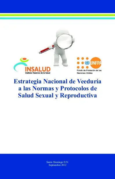 Estrategia Nacional de Veeduría a las Normas y Protocolos de Salud Sexual y Reproductiva