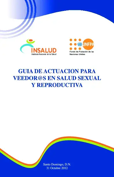 Guía de Actuación para Veedor@s en Salud Sexual y Reproductiva